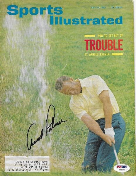 Arnold Palmer Autographed Signed Golf Sports Illustrated 7265 Psadna