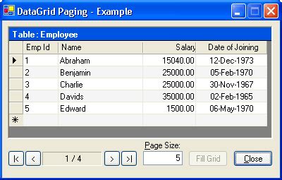 Paging In Datagridview In Windows Form Application Using C Asp Net Solution Kirit Kapupara