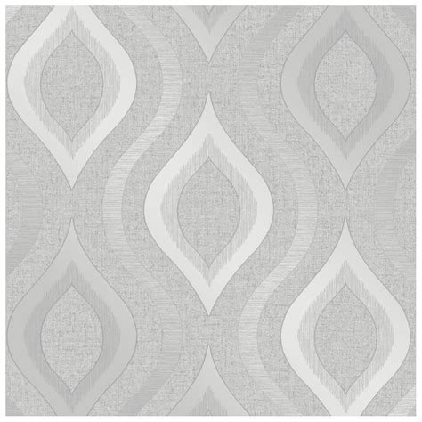 Fine Decor Quartz Silver Glitter Geometric Wallpaper