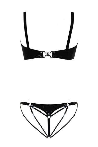 Hecate Latex Lingerie Set • Haute Couture Fetish Clothing Darkest Fox