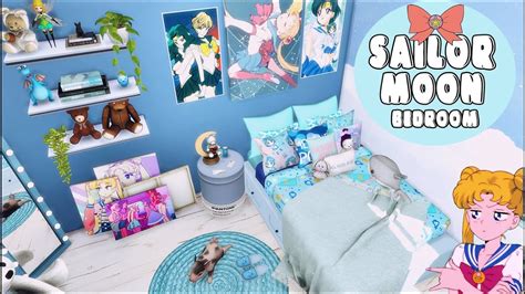 The Sims 4 Sailor Moon Bedroom Ccs Linkss Speed Build🧸 Youtube
