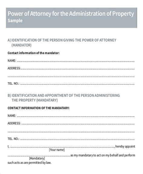 19 Power Of Attorney Templates Free Sample Example Format