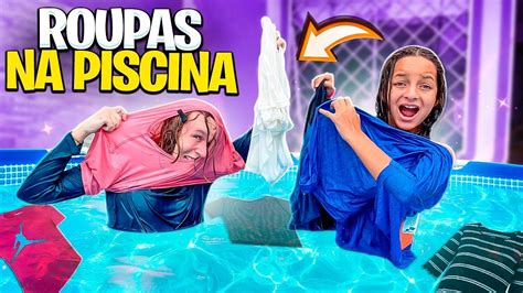 Quem Vestir Mais Roupas Na Piscina Vence Youtube