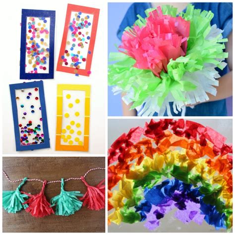 Beautiful Tissue Paper Crafts For Kids What Can We Do With Paper And Glue