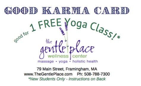paying forward good karma gentle place wellness center framingham