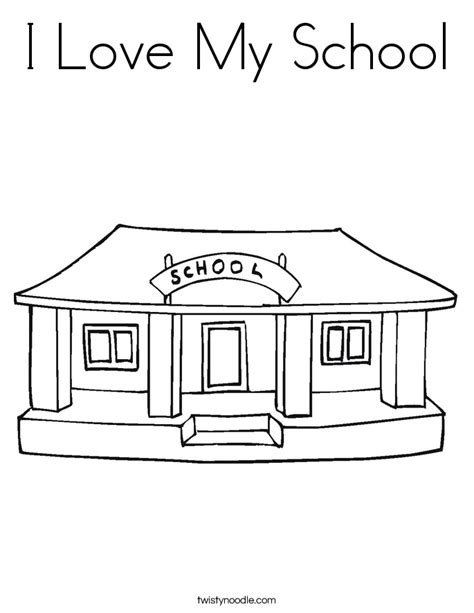 Free Coloring Page Of A School Building Download Free Coloring Page Of