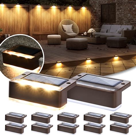 Solpex Solar Step Lights 12 Pack Solar Outdoor Lights For Fenceip65