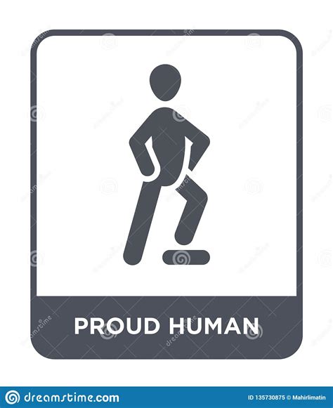 Proud Human Icon In Trendy Design Style Proud Human Icon Isolated On