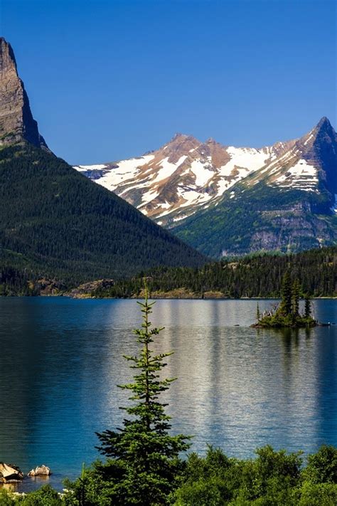 壁紙 セントメアリー湖、雁島、グレイシャー国立公園、モンタナ州 1920x1200 Hd 無料のデスクトップの背景 画像