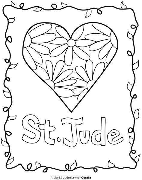 St Jude Coloring Page Coloring Pages