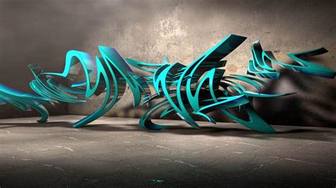 Blue 3d Graffiti Wallpapers