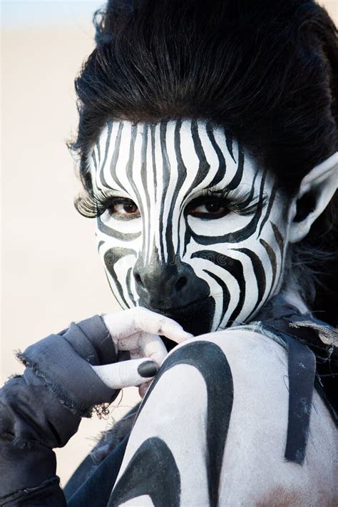 Zebra Woman Stock Photo Image Of Babe Model Eyes