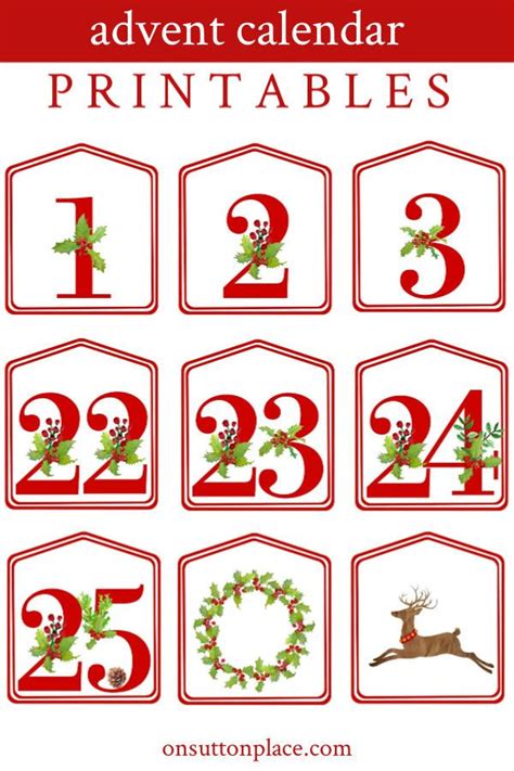 Kids Advent Calendar Diy Printable Numbers Advent Calendars For Kids