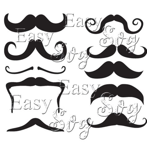 10 Mustaches Svg Eps Dxf Studio Dxf Etsy