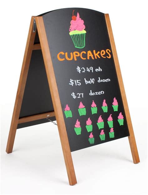 Chalkboard Easels With Double Sided Writing Surface Sidewalk