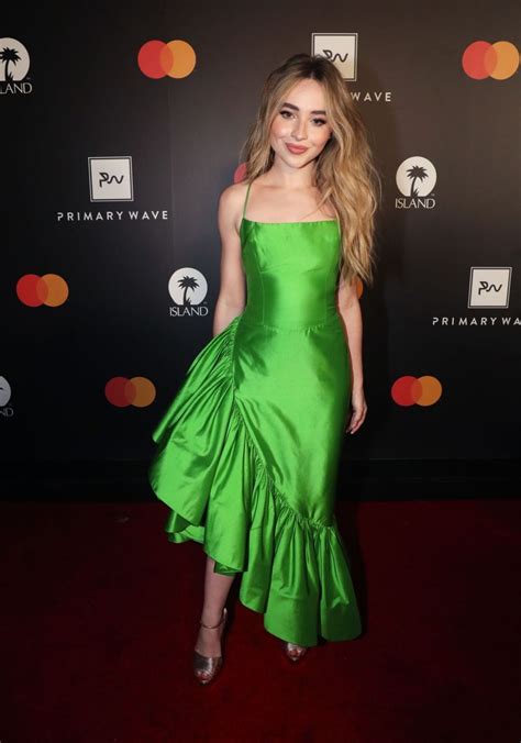 Red Carpet Dresses Sabrina Carpenter Island Records Pre Grammy Party