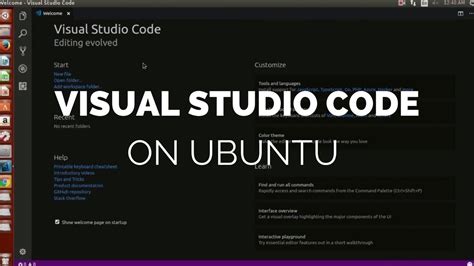 How To Install Visual Studio Code In Ubuntu Youtube