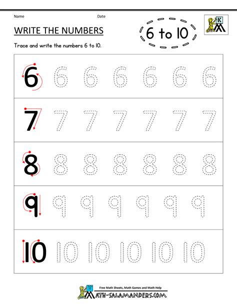 Try studying the numbers from one to ten in russian, practicing pronunciation, and listening to russians count and you will soon be counting in russian. writing-number-worksheets-write-the-numbers-6-to-10.gif 1.150×1.488 pixel | Writing numbers ...