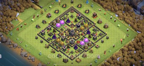 Best Base Th9 With Link Hybrid Anti Everything Town Hall Level 9