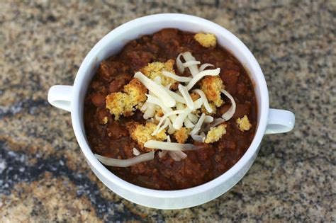 Serve the delicious bean dish with cornbread or biscuits. Crock Pot Chili With Ground Beef and Beans Recipe