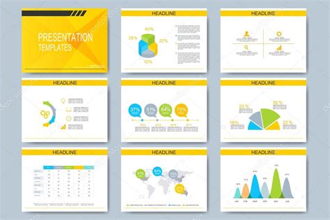 Conjunto De Plantillas Vectoriales Para Diapositivas De Presentación