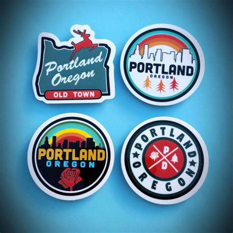 Portland Sticker Mini 4 Pack Free Shipping Etsy