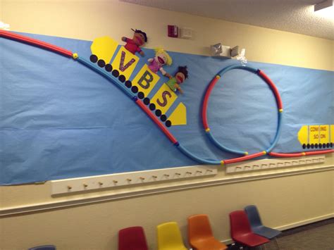 Colossal Coaster Vbs Decorating Ideas Pool Noodles For A Roller Coaster