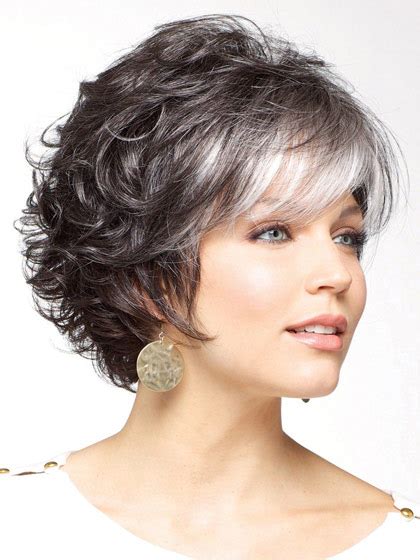 Short Curly Synthetic Grey Wigs Long Grey Wig Silver Grey Wigs For Women
