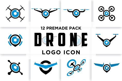 Drone Logo Icon Pack Graphic By Zhr Creative · Creative Fabrica