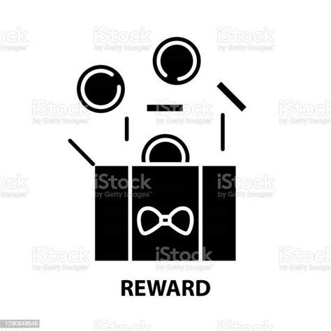 Reward Icon Black Vector Sign With Editable Strokes Concept