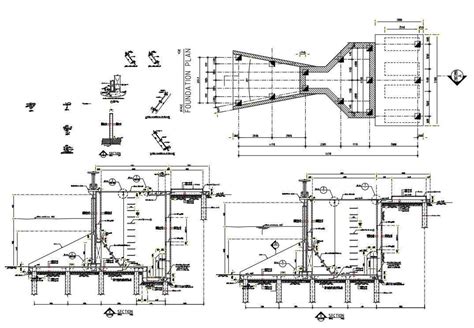 Autocad Dwg About Sectional Plan Of Pile Foundation Download The