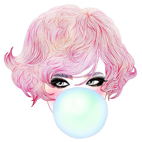 Bubble Gum Girl By Hajin Bae Art Bubble Art Illustration Art
