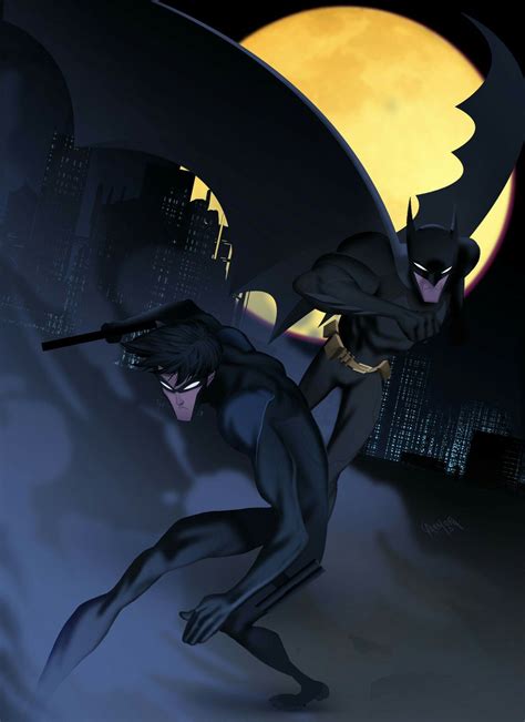 Batman And Nightwing By Dan Mora Nightwing Batman Batman Art