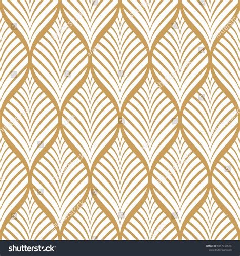 Vector Illustration Of Geometric Leaves Seamless Pattern Floral
