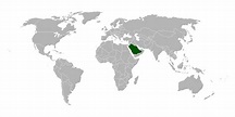 Detallado mapa de localización de Arabia Saudita | Arabia Saudita ...