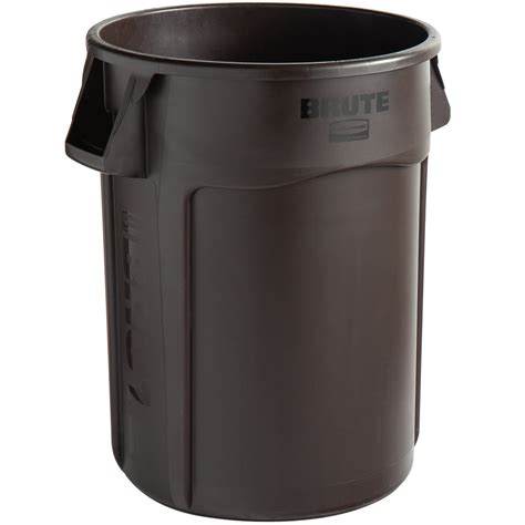 Rubbermaid 2018392 Brute 44 Gallon Brown Round Trash Can