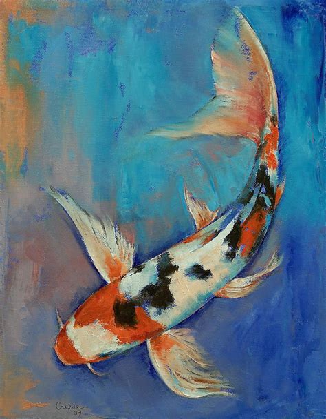 Top Baru Japanese Koi Fish Paintings