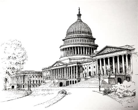 Us Capitol Building Drawing At Explore Collection
