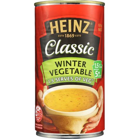 Especially when you do it the healthy way. Heinz Classic Canned Soup Winter Vegetable 535g | Woolworths