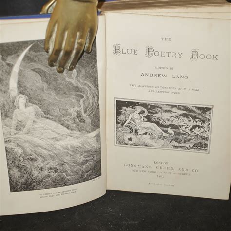 The Blue Poetry Book By Langandrew Very Good Hardcover 1891 First