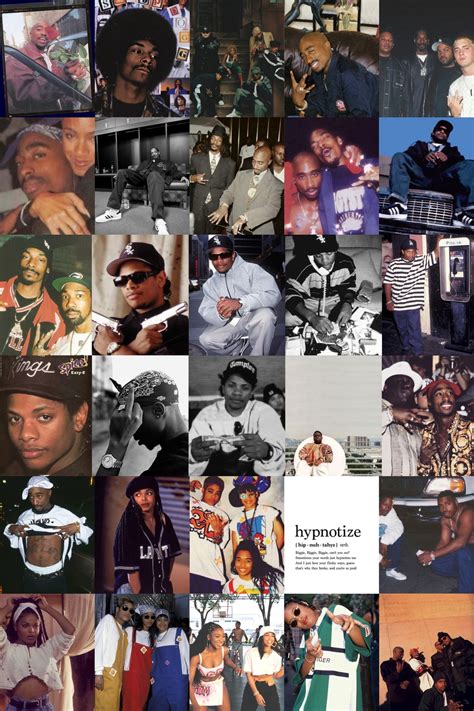 100 Piece 90s Gangsta Hip Hop And Rap Aesthetic Wall Collage Kit Etsy