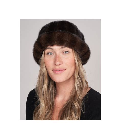 Lucy Mahogany Mink Fur Bumper Hat