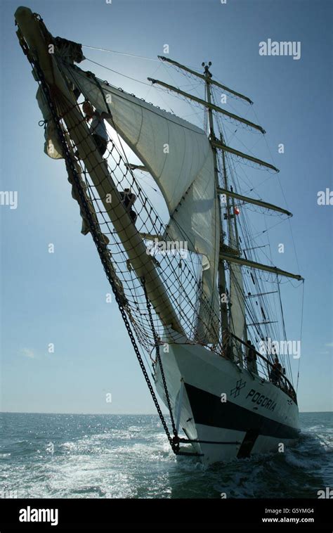 The Polish Barque Sailing Ship Pogoria Arrives At Portsmouth Harbour Hi