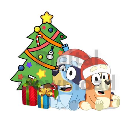 Bluey And Bingo Christmas Png Instant Download Digital Etsy Ireland