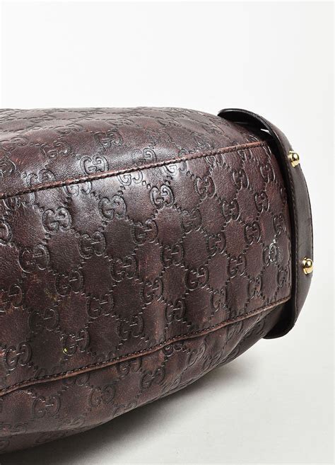 Gucci Brown Gg Guccissima Leather Pelham Tote Bag Luxury Garage Sale