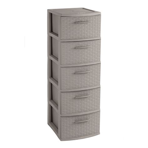 Storage Solutions 3 Drawer Plastic Large Tower Storage Drawers Chest