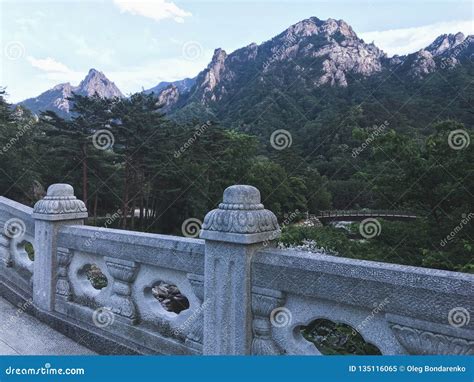 View To Beautiful Mountains In Seoraksan National Park From The Stone