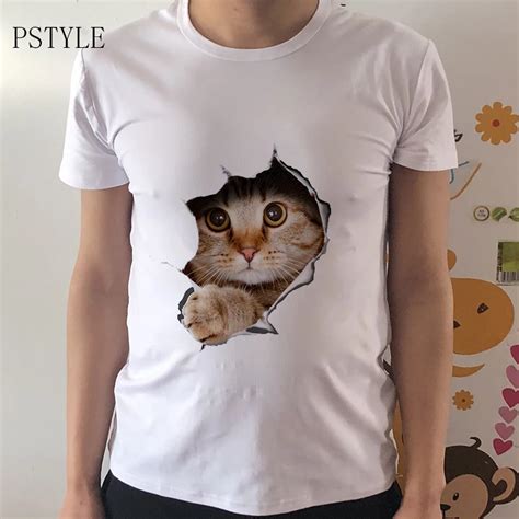 2018 Short Sleeve 3d Cats T Shirt For Men Fashion Funny T Shirt Animal
