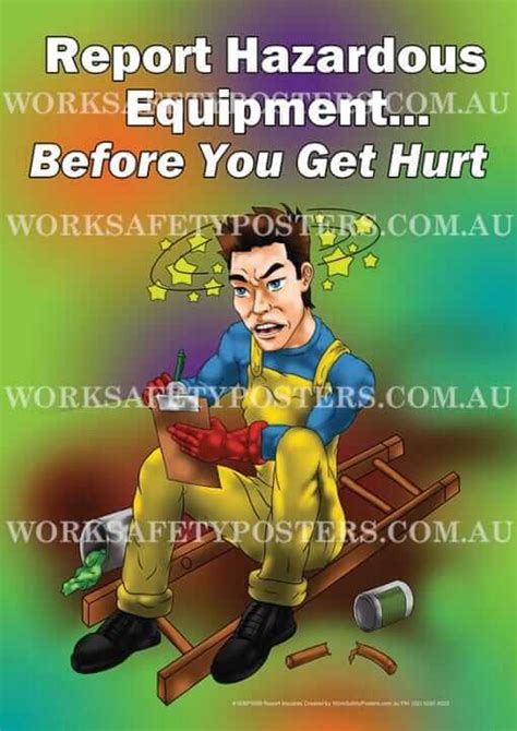 Report Unsafe Equipment Safety Poster Safety Posters Australia