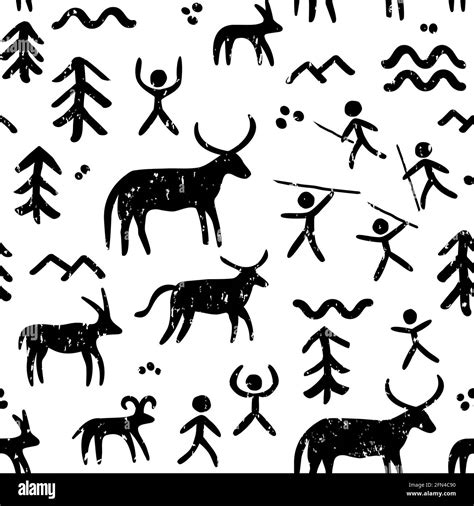 Drawing Man Cave Painting Black And White Stock Photos And Images Alamy